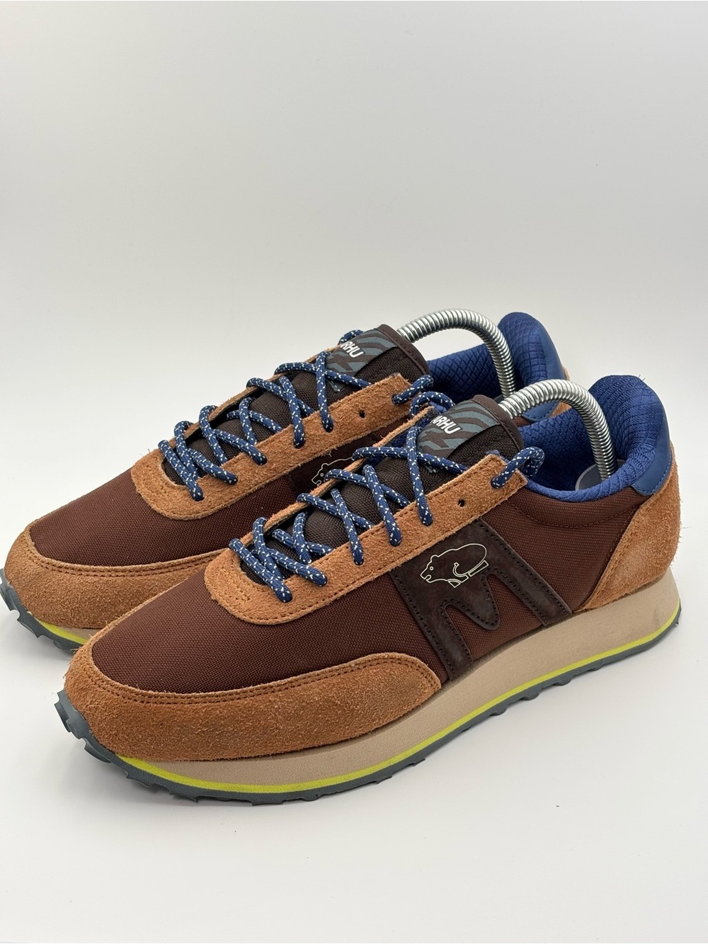 Karhu Albatross Control Men's Brown Suede & Mesh Sneakers with Navy Lining 8